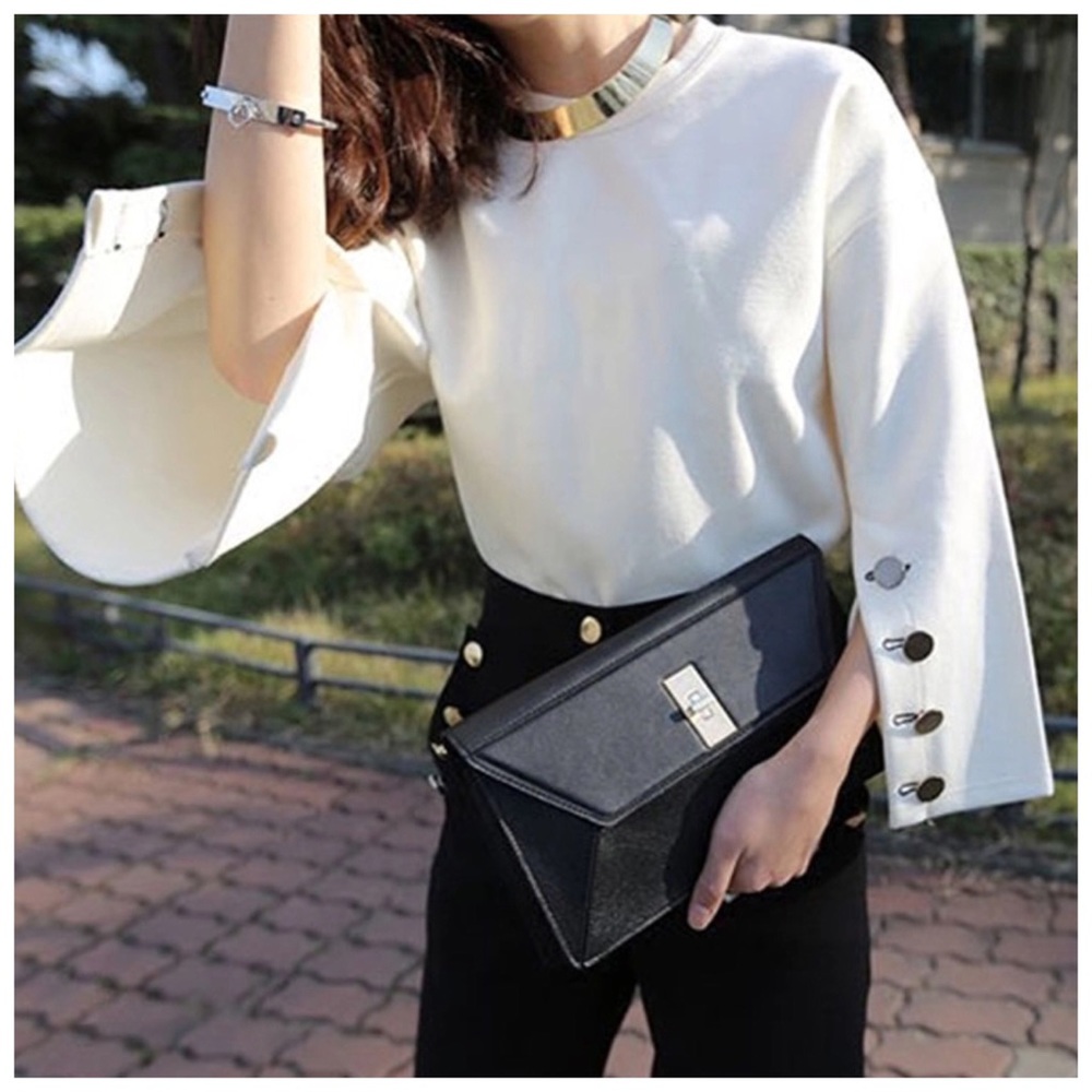 Eggshell White Microfiber Faux Suede Top - Picture 3 of 5